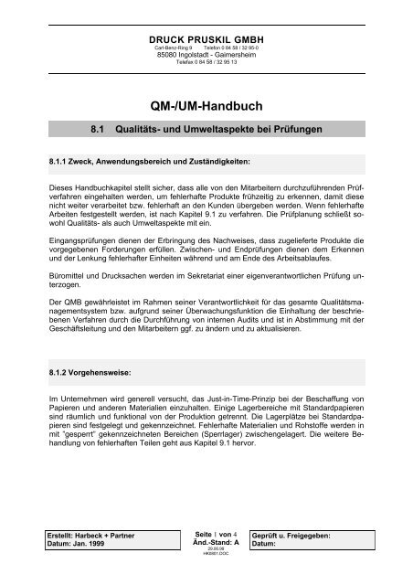 QM-/UM-Handbuch - druck pruskil