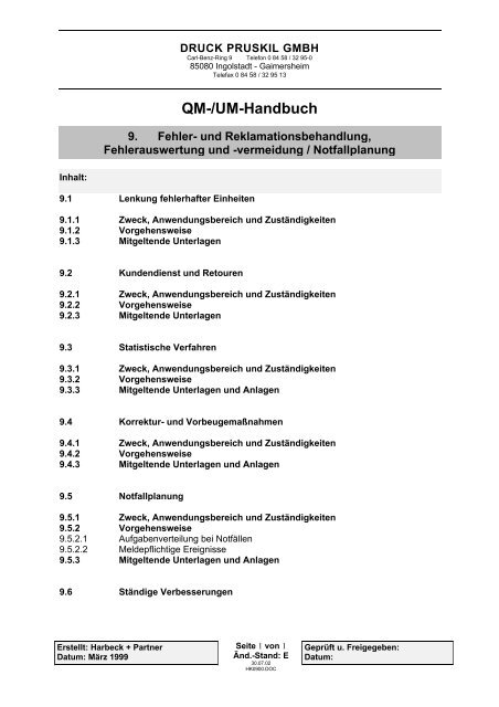 QM-/UM-Handbuch - druck pruskil