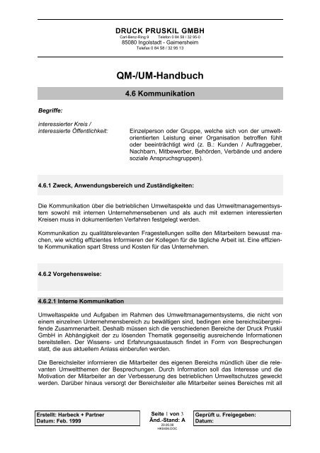 QM-/UM-Handbuch - druck pruskil