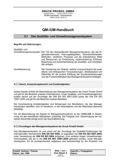 QM-/UM-Handbuch - druck pruskil