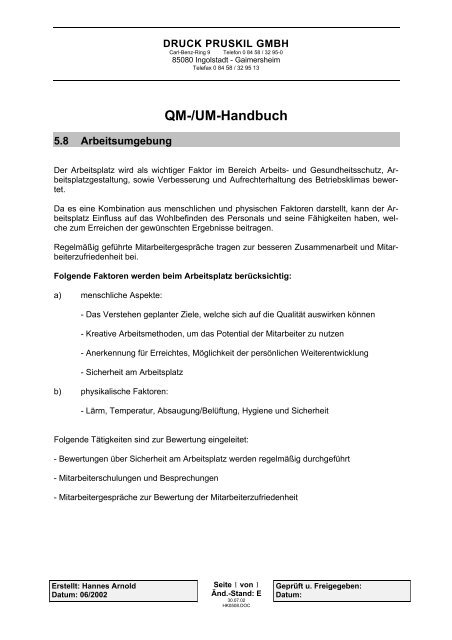 QM-/UM-Handbuch - druck pruskil