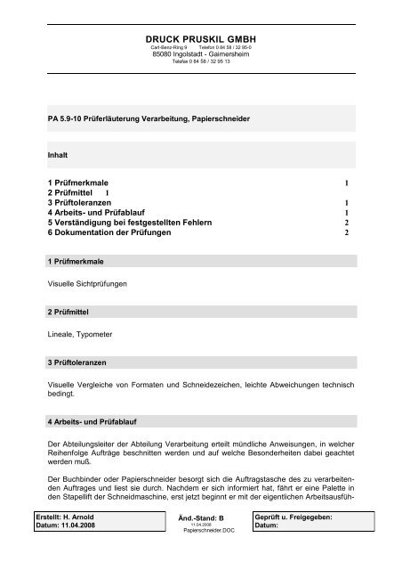 QM-/UM-Handbuch - druck pruskil