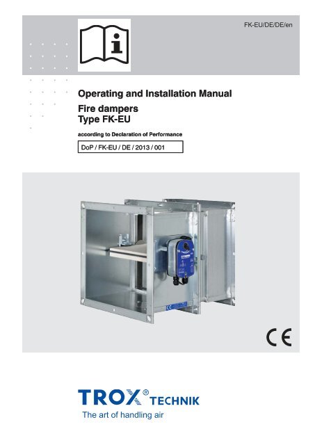 Operating and Installation Manual Fire dampers Type FK-EU ... - TROX