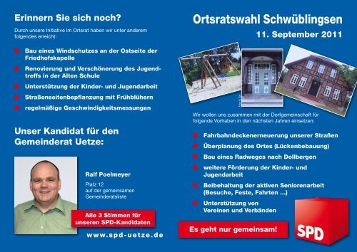 Ortsratswahl Schwüblingsen - SPD-Ortsverein Uetze