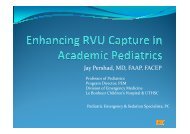 Optimizing RVU Capture in Academic Pediatrics. Presented by Dr ...