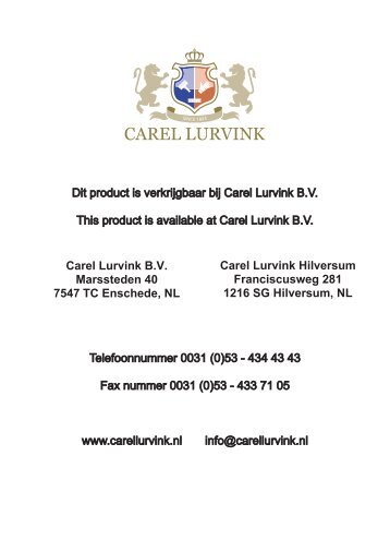 Download veiligheidsblad - Carel Lurvink