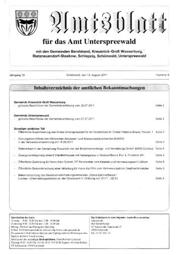 ansehen (PDF) - alt.unterspreewald.de - Amt Unterspreewald