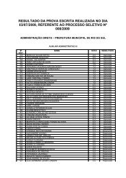 RESULTADO DA PROVA ESCRITA REALIZADA NO DIA 03/07 ...