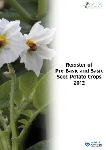 Seed Potato Register 2012 - SASA