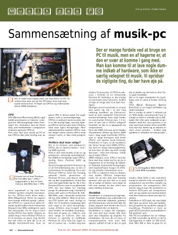 Sammensætning af musik-pc - Soundcheck