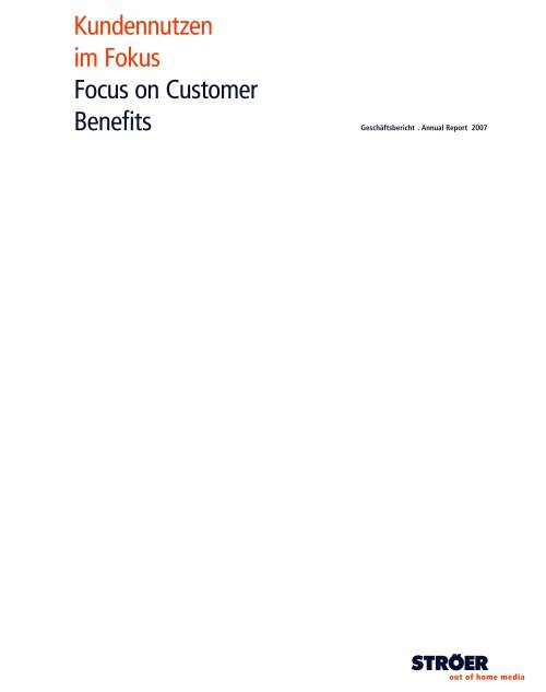 Kundennutzen im Fokus Focus on Customer Benefits