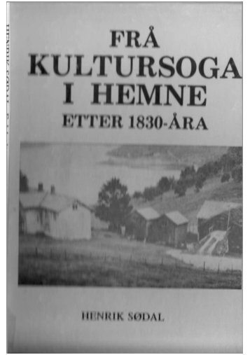 FrÃ¥ kultursoga i Hemne etter 1830-Ã¥ra - Hemne kommune