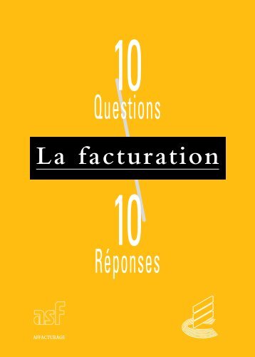 Affacturage - La facturation - ASF