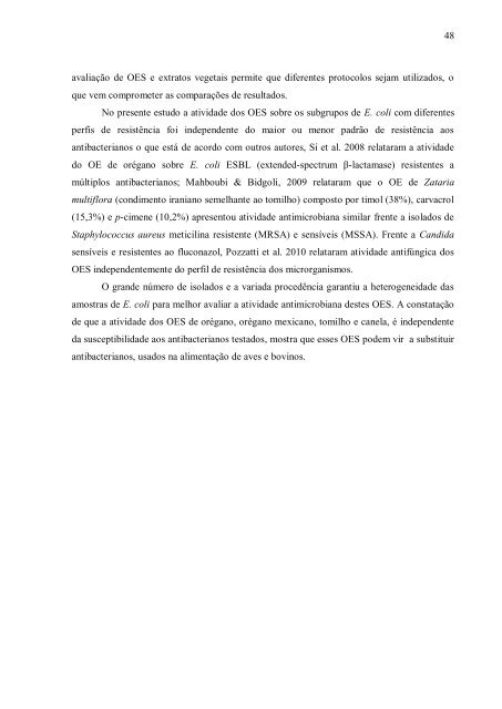 ATIVIDADE ANTIMICROBIANA DE ÓLEOS ESSENCIAIS DE - UFSM