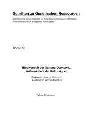 Biodiversität der Gattung Ocimum L., insbesondere der ... - Genres