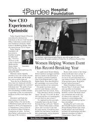 New CEO Experienced - Pardee Hospital