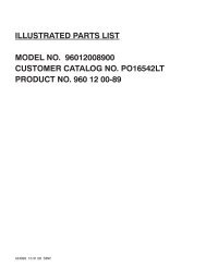 illustrated parts list model no. 96012008900 customer catalog no ...