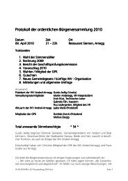 Prot. B-Versammlung 2010 - Wasserversorgung Andwil-Arnegg