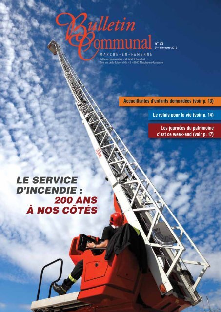 LE SERVICE D'INCENDIE - Marche-en-Famenne