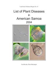 List of Plant Diseases American Samoa - College of Tropical ...