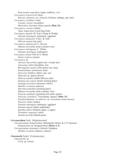 List of Plant Diseases American Samoa - College of Tropical ...