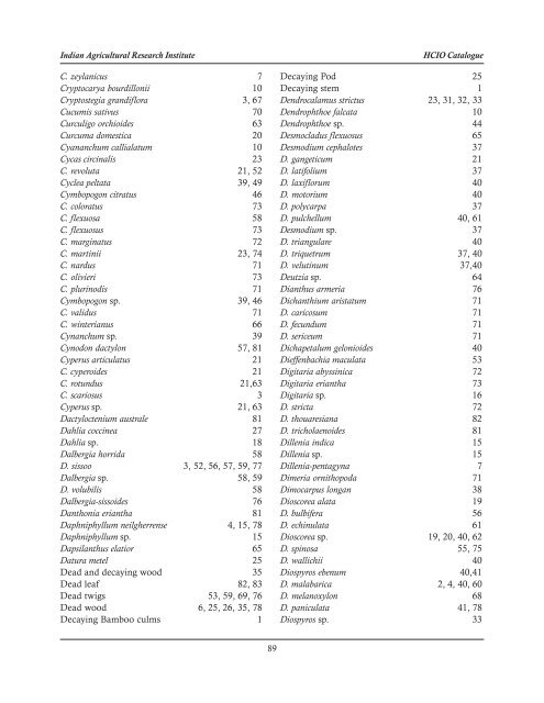 Herbarium Cryptogamae Indiae Orientalis - Indian Agricultural ...