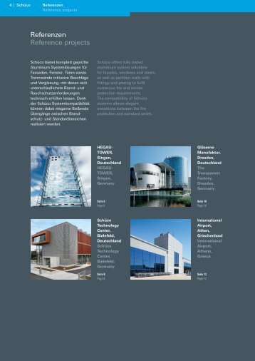 Referenzen Reference projects - Metallbau Schilloh GmbH