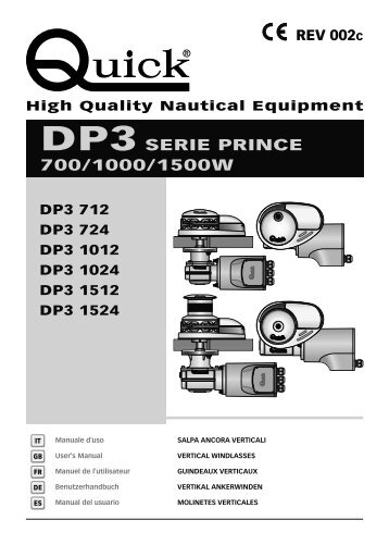 DP3 SERIE PRINCE 700/1000/1500W - QuickÂ® SpA