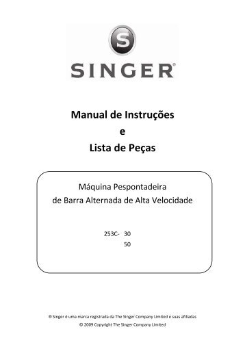 Manual de Instruções e Lista de Peças - Casa Almeida