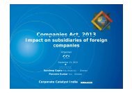 Companies Act, 2013 - Corporate Catalyst India