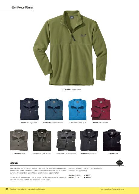 Jack Wolfskin Katalog 2012