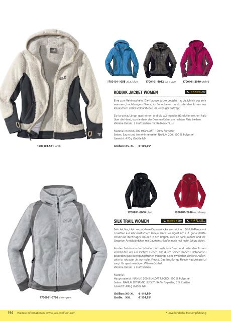 Jack Wolfskin Katalog 2012