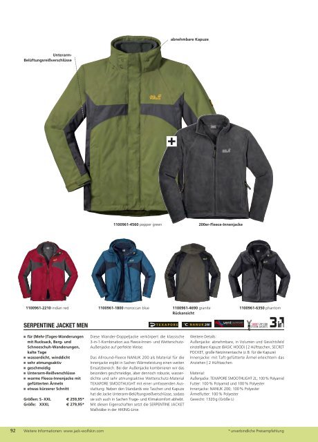 Jack Wolfskin Katalog 2012