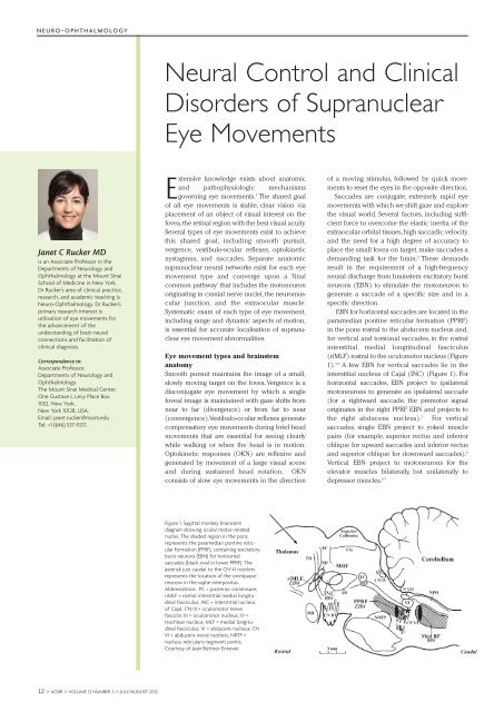 Neural Control and Clinical Disorders of Supranuclear Eye ...