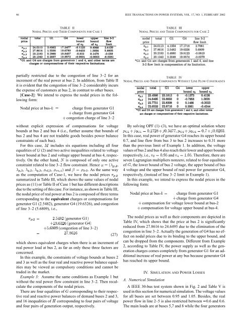 Components of nodal prices for electric power systems - Power ...