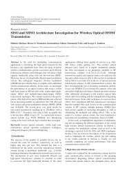 SISO and MISO Architecture Investigation for ... - Ashdin Publishing