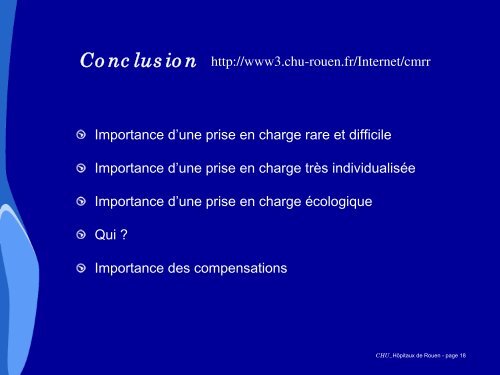 Prise en charge des patients souffrant d'un ... - CHU de Rouen