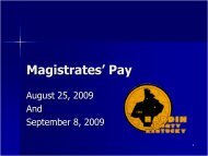 Magistrates' Pay - Hardin County Government