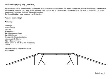 Bauanleitung Agility Steg (Seekiefer) - Working Border vom Queichtal