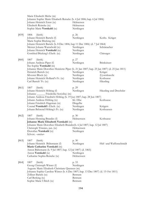 Nettlingen Kirchenbuch, 1649-1735 - Births - Vornkahl.us