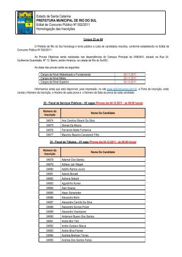 Estado de Santa Catarina PREFEITURA ... - Lutz Concursos