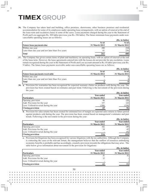 Annual Report-FY 2011-12 - Timex Group India