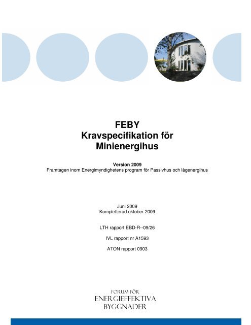 FEBY Kravspecifikation fÃ¶r Minienergihus