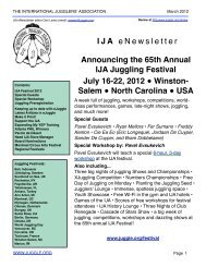 Announcing the 65th Annual IJA Juggling Festival July 16-22, 2012 ...