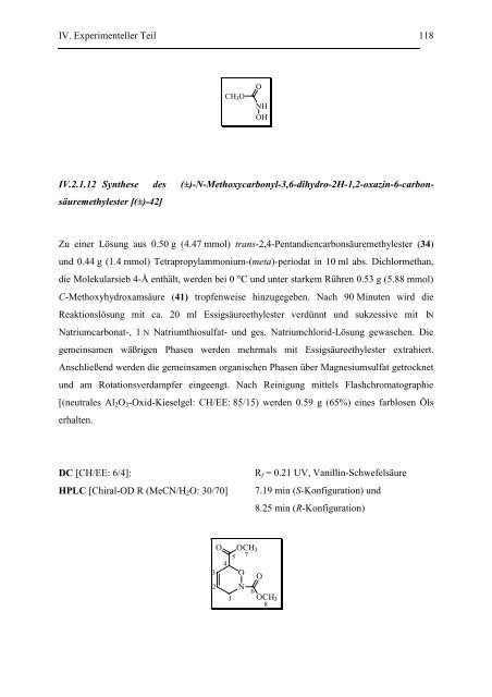 Versuche zur Synthese von Fagomin-Analoga