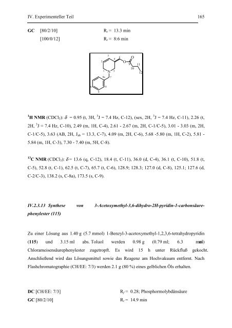 Versuche zur Synthese von Fagomin-Analoga