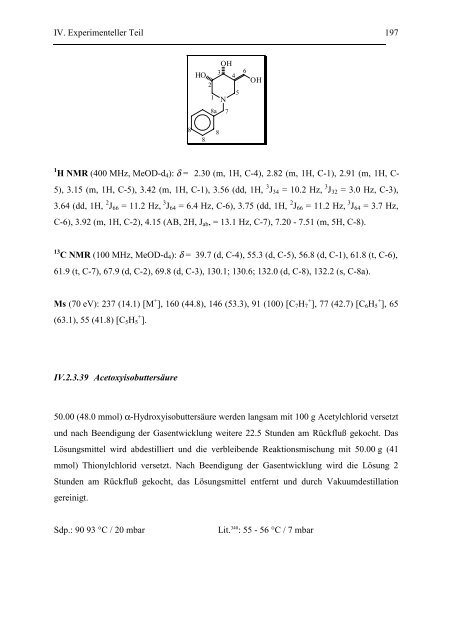 Versuche zur Synthese von Fagomin-Analoga