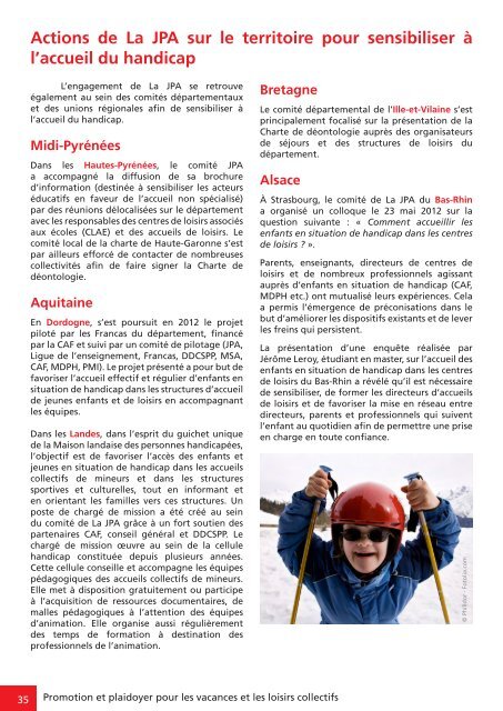 Le rapport d'activitÃ© 2012 (pdf, 6.27 Mb) - La Jeunesse au Plein Air