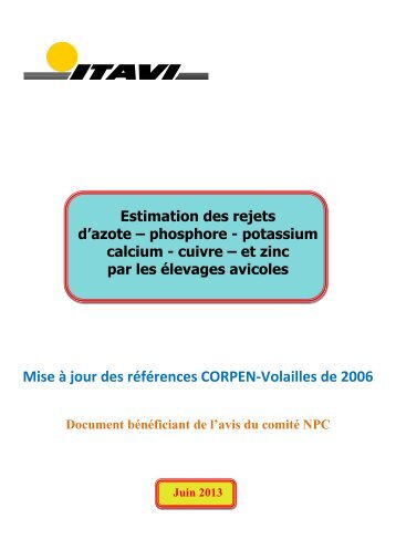 Télécharger le document - Institut Technique de l'AVIculture