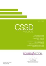 Download the CSSD Products booklet here - Richards Medical